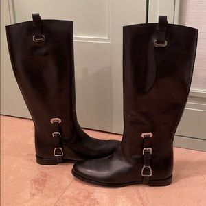 Ralph Lauren Leather Riding Boots Purple Label
